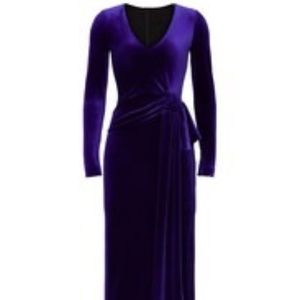 Velvet High Slit Gown